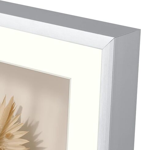 Golden State Art, 11x14 Picture Frame Gold Aluminum (Shiny Brushed) Display Pictures 8x10 with Mat or 11x14 Without Mat Wall Mounting Real Glass Metal Photo Frame in Kuwait