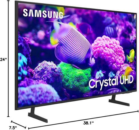 تلفزيون سامسونج UN50DU7200FXZA 50 بوصة كريستال 4K UHD الذكي (موديل 2024) مع مكبر صوت للمسرح المنزلي Deco Gear مع مضخم صوت ومجموعة ملحقات مثبتة على الحائط وكابلات 6FT 4K HDMI 2.0 والمزيد in Saudi Arabia