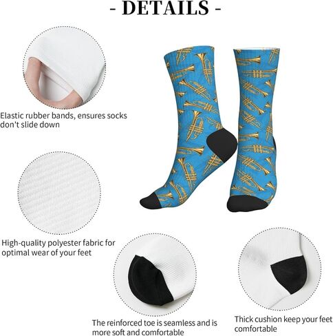 Giraffe Print Pattern Athletic Crew Socks For Women Men Novelty Sports Socks in Kuwait