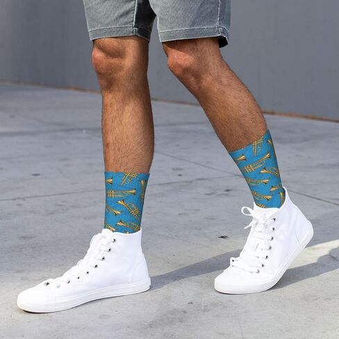 Giraffe Print Pattern Athletic Crew Socks For Women Men Novelty Sports Socks in Kuwait