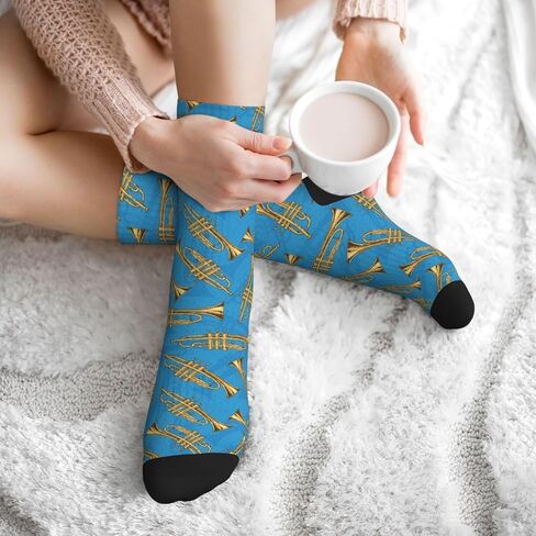 Giraffe Print Pattern Athletic Crew Socks For Women Men Novelty Sports Socks in Kuwait