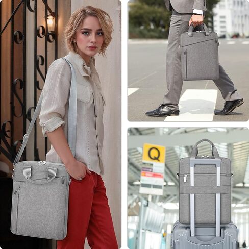 Laptop Sleeve Shoulder Bag 13 14 inch Carrying Portable Case Women Men Compatible with Chromebook Notebook MacBook Pro 14 M1 M2 M3 13 inch MacBook Pro Air, Black in Kuwait