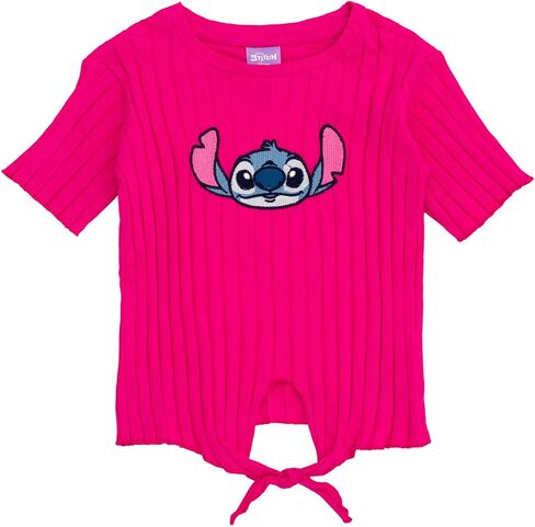 Disney Junior Girls Cropped Ribbed T-Shirt and Flare Pants Outfit Set Toddler to Big Kid Sizes (2T - 14-16) in Kuwait