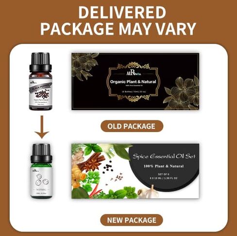 100% Pure Essential Oils Fall Spice Scented Oil 6x10ml for Candle Soap Slime Making Diffuser Home Aromatherapy Scents Gift Set Fennel Cinnamon Ginger Black Pepper Nutmeg Litsea Cubeba in Saudi Arabia
