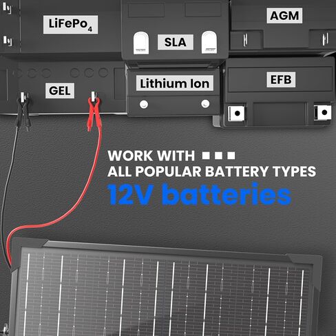 12V Solar Panel Battery Charger: 20W Solar Car Trickle Maintainer in Saudi Arabia