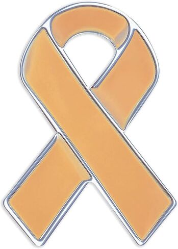 Peach Ribbon Awareness Pins – Large Peach Ribbon Pins for Endometrial Cancer, Uterine Cancer, Awareness, Fundraising & Gift Giving in Kuwait