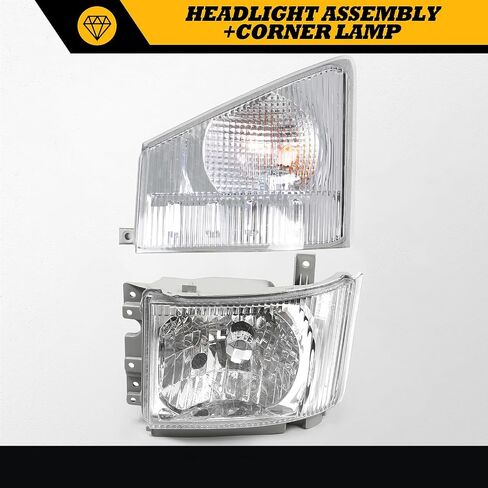 8975851712 Driver Side Headlight Assembly Corner Lamp Compatible with NPR NPR-HD NQR NRR 2008-2020 with Electrical Machinery (Left) in Kuwait