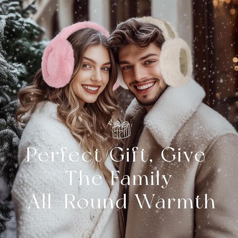 Ear Muffs for Winter Women Faux Fur Warm Earmuffs Foldable Cute Fuzzy Ear Warmers in Saudi Arabia
