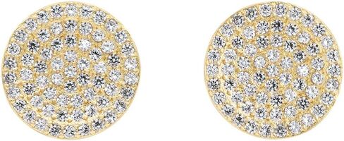 Lavencious CZ Paved Round Circle Shape Pendant Necklace and Cluster Earrings Jewelry Set for Women in Saudi Arabia