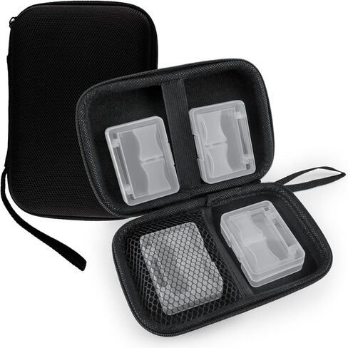 32 Slot light gray Portable SD Card Holder with 4 Individual Clear Plastic Memory Card Cases, Sailcloth Surface SD Card Case, Waterproof and Shockproof SD Card Storage for SD Cards in Saudi Arabia