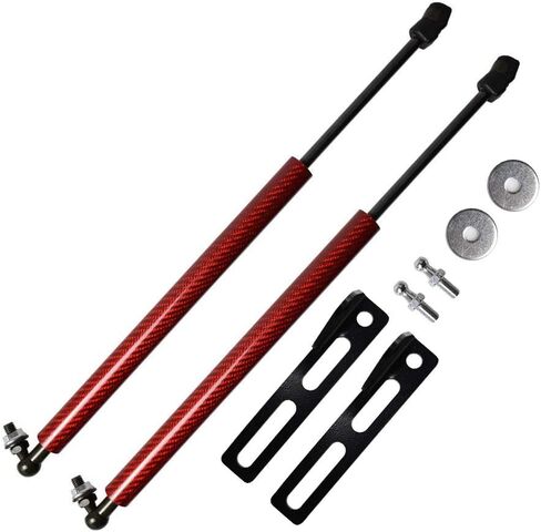 TSUBASA Lift Supports for Nissan X-Trail T32 for Nissan Rogu 2014-2019 Front Bonnet Hood Modify Carbon Fiber Gas Charged Shock Dampers Spring Struts Bar (2 PCS) (Normal black) in Saudi Arabia