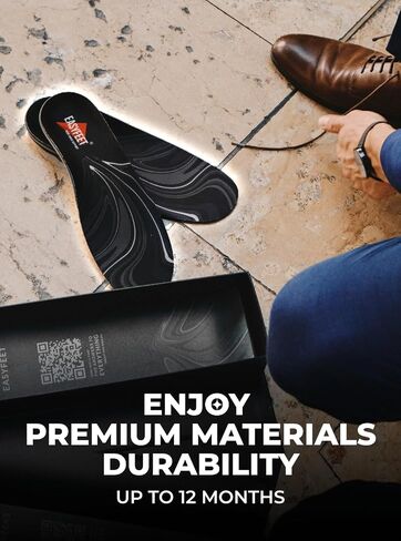 Premium Orthotic Insoles for Men Women - High Arch Support Shoe Inserts for Plantar Fasciitis Pain and Leg Fatigue - All Day Comfort with Odor Control Shock Absorption in Kuwait