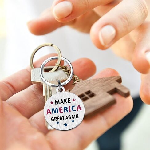 EE&YU Trump Flag Republican Keychain - White Elephant Political Gifts, MAGA Make American Great Again Merchandise, Donald Trump Republican Shirts Merchandise Stuff in Saudi Arabia