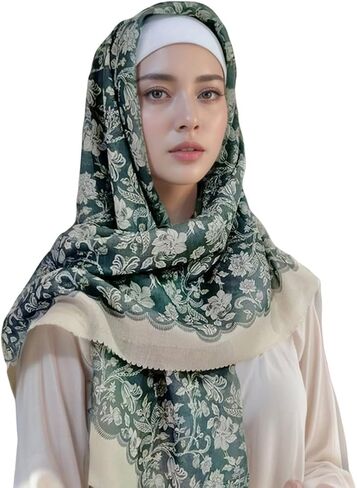 XL 43x43 Inch Extra Large Square Scarf Headscarf Fashion Scarves Designer Scarf Lightweight Wraps Hair Scarf in Saudi Arabia