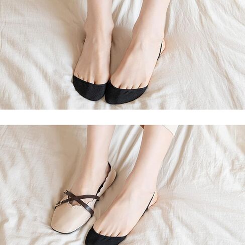 5 Pairs Sling Liner Socks, Women'S Ultra Low Cut No Show Half Liner Socks With Slingback in Saudi Arabia