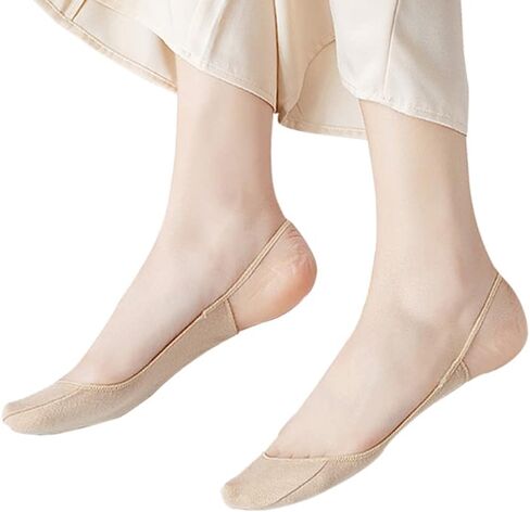 5 Pairs Sling Liner Socks, Women'S Ultra Low Cut No Show Half Liner Socks With Slingback in Saudi Arabia
