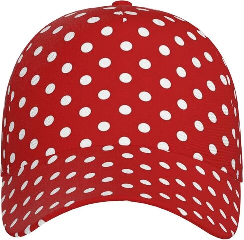 Polka Dots Baseball Cap Workout Hats with Adjustable Strap for Men & Women Dad Hat Snapback Hat in Kuwait