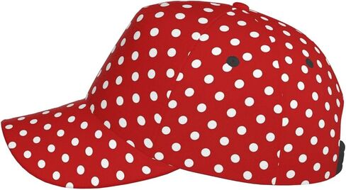 Polka Dots Baseball Cap Workout Hats with Adjustable Strap for Men & Women Dad Hat Snapback Hat in Kuwait