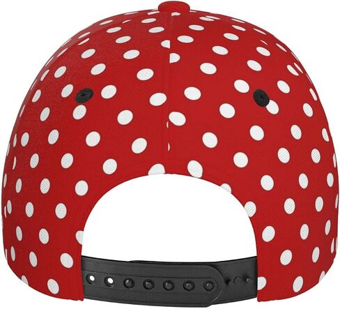 Polka Dots Baseball Cap Workout Hats with Adjustable Strap for Men & Women Dad Hat Snapback Hat in Kuwait