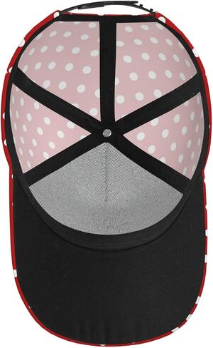Polka Dots Baseball Cap Workout Hats with Adjustable Strap for Men & Women Dad Hat Snapback Hat in Kuwait