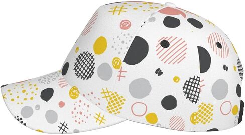 Polka Dots Baseball Cap Workout Hats with Adjustable Strap for Men & Women Dad Hat Snapback Hat in Kuwait