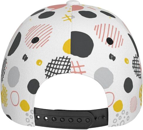 Polka Dots Baseball Cap Workout Hats with Adjustable Strap for Men & Women Dad Hat Snapback Hat in Kuwait