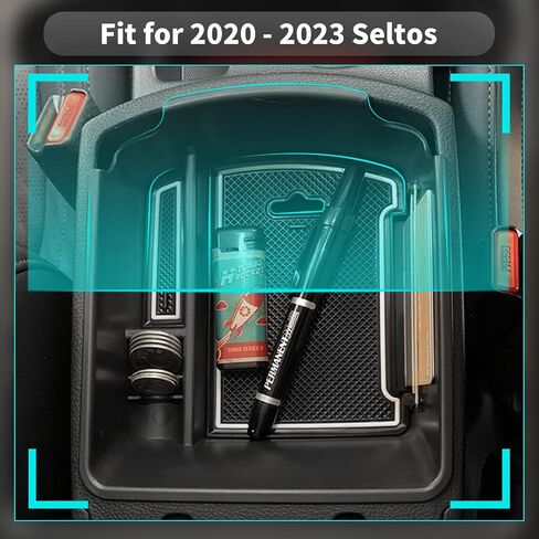 علبة منظم وحدة التحكم المركزية CDEFG 2024 2025 Seltos لـ 2020-2024 2025 Kia Seltos Console مسند ذراع صينية صندوق تخزين صينية إدراج ثانوية حاوية عملات معدنية 2023 2024 2025 ملحقات Seltos in Saudi Arabia