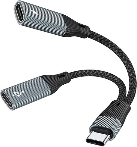 USB C to USB OTG Adapter and Charger Cable, 2-in-1 USB C Splitter with PD 60W Charging Port for iPhone 15 Series, iPad, MacBook, Galaxy S24/S23 and More Type C Device in Saudi Arabia