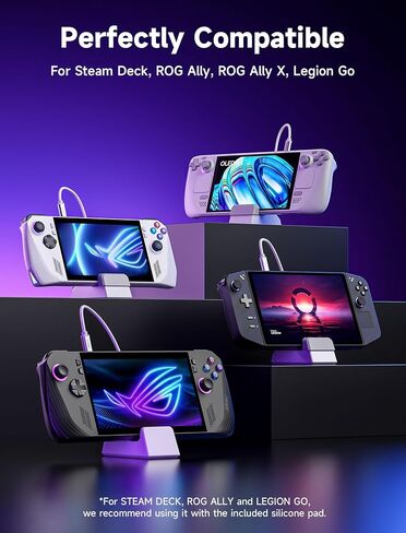 JSAUX Docking Station for ROG Ally X/ROG Ally/Steam Deck/Legion Go, 6-in-1 ROG Ally X Dock with HDMI 4K@120Hz, Gigabit Ethernet, Dual USB-A 3.2 Gen 1, USB-C 3.2 Gen 1 and PD 100W Charging - HB0609 in Saudi Arabia