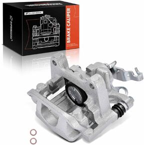 A-Premium Disc Brake Caliper Assembly with Bracket Compatible with Select Volkswagen Models - Passat 2015-2022, Golf 2015-2021,GTI, Golf SportWagen - Rear Driver and Passenger Side, 2-PC Set