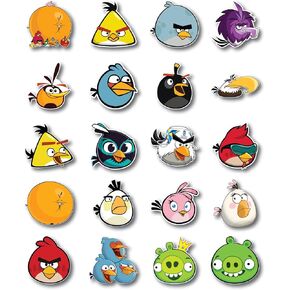 20 PCS Stickers Pack Angry Aesthetic Birds Compatible Vinyl Colorful Waterproof for Water Bottle Laptop Bumper Car Bike Luggage Guitar Skateboard Wall Cell Cup Window (2 inch) in Saudi Arabia