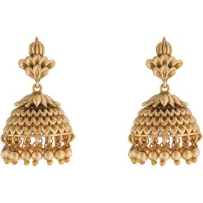 Tarinika Athena Gold Plated Tribal Jhumka Earrings - Indian Earrings for Women - Perfect for Ethnic Occasions | Traditional Indian Earrings | 1 Year Warranty*