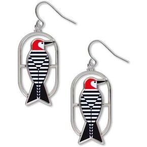 Charley Harper Woodpecker Earrings