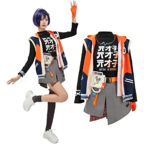 DAZCOS Belle Cosplay Costume Outfit Game Character Uniform Full Set Halloween Dress Suit