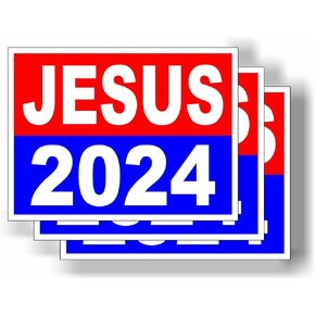 3 قطع مغناطيس مصد الصدمات Eco Jesus 2024 مقاس 4 × 3 بوصة