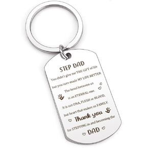 Step Dad Father's Day Gifts, Step Dad Gifts, Gifts for Stepdad, Step Dad Keychain, Stepped Up Dad Gifts, Step Dad Stocking Stuffer, Step Dad Birthday Gift, Step Father Gifts, Step Dad Christmas Gifts