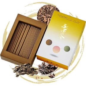 Hasegawa Premium Aromatic Incense Mini: Compact Blend of Aloeswood & Sandalwood - Hasegawa Original | 15-Minute Burn Time | 40g, Authentic Japanese Design