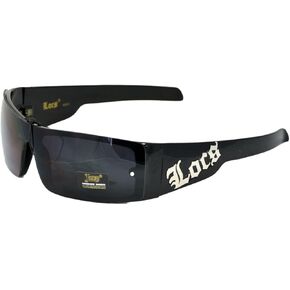 Authentic Hardcore Black LOCS Sunglasses for Men and Women with Gloss Finish