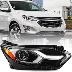 FIONE Xenon/HID Headlight Compatible with Chevy Equinox 2018 2019 2020 2021 LED DRL Projector Headlamp Replacement Right Passenger Side RH