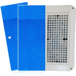 6''x 14" RV AC Filter Air Filter Unit Compatible for-Coleman Mach Air Conditioner - 2 Pack Replacement RV Filter Merv 6 AC Unit with Center Square Hole for Camper Motorhome Grille Vent, Blue