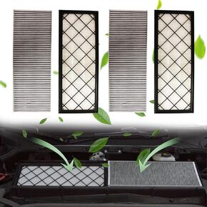 Cabin Air Filter, Air Intake Filter with Activated Carbon Fit for Tesla Model Y 2020 2021 2022 2023 2024 Replace 1658375-00-A 1658376-00-A (4 PCS)