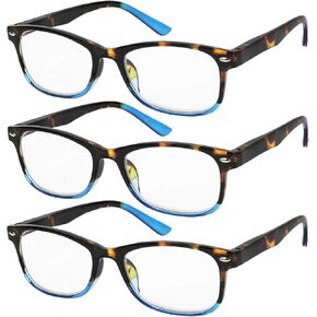 Success Eyewear Reading Glasses Set of 3 Great Value Spring Hinge Readers Men and Women Glasses for Reading