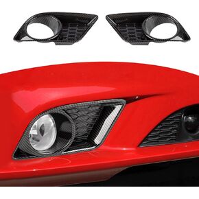 RT-TCZ for Charger Front Bumper Fog Light Panel Trim Cover Carbon Fiber for Dodge Charger 2011 2012 2013 2014 Carbon Fiber Exterior Accessories 2pcs