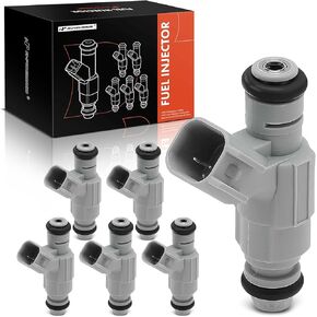 A-Premium Fuel Injectors Set of 6 Compatible with Ford Explorer, Explorer Sport Trac & Mercury Mountaineer, 2004, 4.0L, Replace# 4L2Z9F593EA, 4L2Z9F593EB
