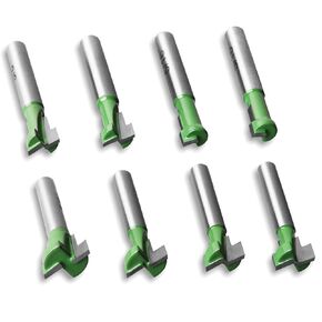 Hakkin 4PCS Extra Long Flush Trim Pattern Router Bit 1/2 Shank, Professional Straight Router Bit Woodworking Cutter, Panel Top & Bottom Bearing Router Bit ( Length 2-1/2", 2", 1-1/2", 1" )