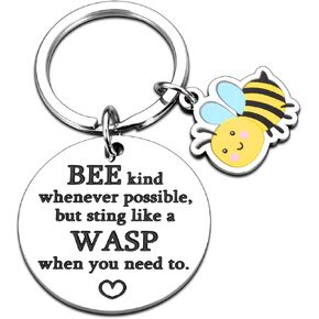 Bee Gifts for Women Men Honey Bee Gifts Motivational Gifts Emotional Support Coworker Keychains for Women Men Queen Bee Gifts Inspirational Keychains for Coworkers Colleagues Bee Gifts for Bee Lovers