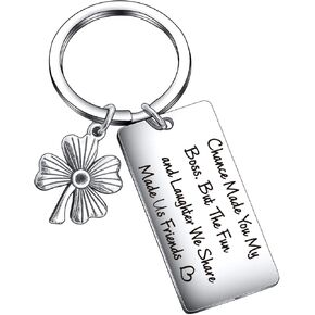 De&ai Boss Keyring Gift, Leaving Mentor Coworker Fun and Laughter We Share Made Us Friends Boss Gift
