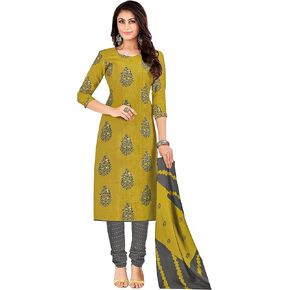 Miraan Women's Cotton Printed Readymade Salwar Suit