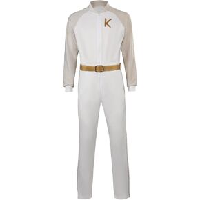 Mens Cosplay Costume Adult Halloween Carnival Cosplay White Jumpsuit Outfits for Men