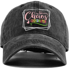 Chaos Coordinator,Funny Baseball Caps, Personality Hats,Vintage Hats,Adjustable Cotton Baseball Caps for Men and Women,Gifts for Travel Lovers,Ssports Enthusiasts,Truckers Dark Grey